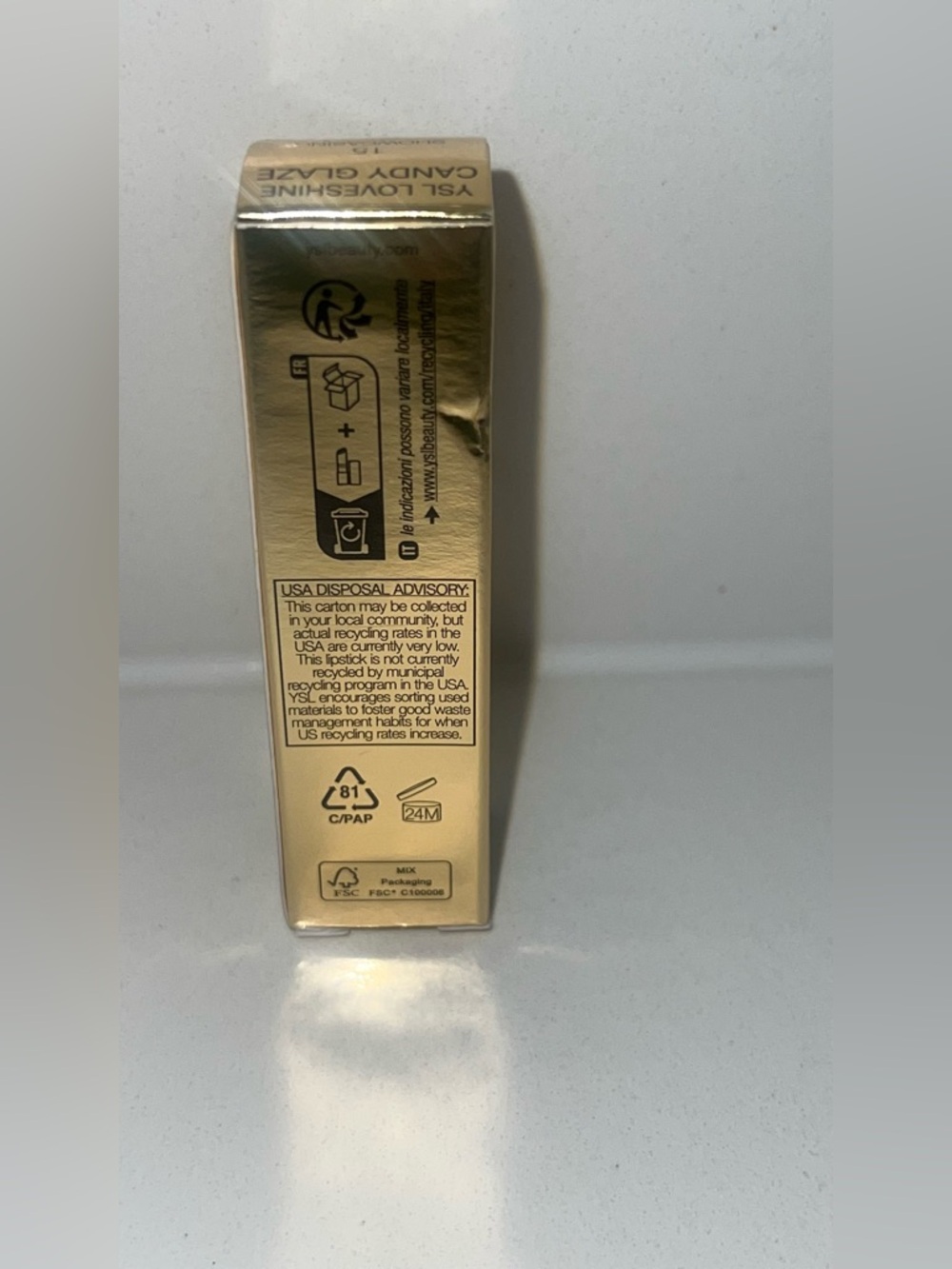 Yves Saint Laurent Candy Glaze Lip Gloss Stick 15 Nude YSL New - Picture 3 of 14
